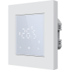 Donel Терморегулятор с датчиком пола 16 A, 55*55 мм., дисплей в одном уровне с рамкой, белое стекло, серия DTEF