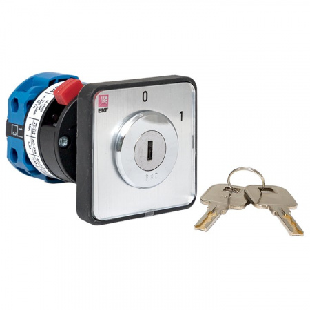 EKF PROxima Переключатель кулачковый ПК-1-112 10А 2P «0-1» с ключом