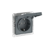 Systeme Electric AtlasDesign Грифель Розетка с заземл. со шторк. с крышкой, 16А,IP20,мех., быстрозажим. клем.