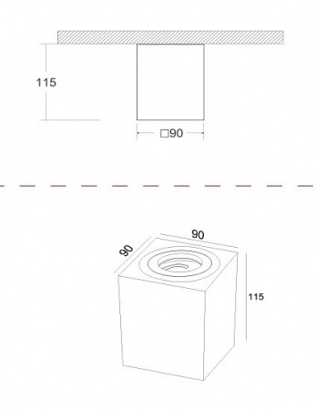 Потолочный светильник C017CL-01W Maytoni Atom