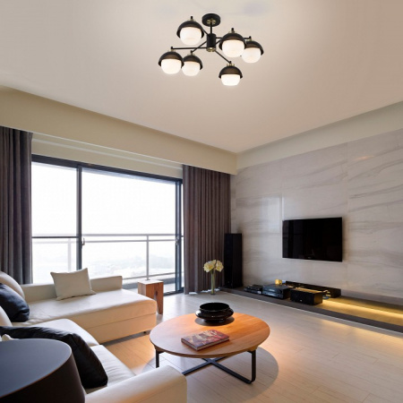 Потолочная люстра в стиле лофт 70106/6 черный Eurosvet Nocciola