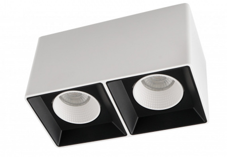 DK3085-WB+WH Светильник накладной IP 20, 10 Вт, GU5.3, LED, бело-черный/белый, пластик