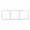 Рамка пластиковая VOLTUM S70 на 3 поста, (белый глянцевый)