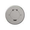 Лючок Surface 2 мод. (1 мод. 45х45 мм.), круглый, круглая крышка, никель, IP44, (с уст. набором)