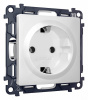 Комплект механизма электрической розетки ALFA MA126010 Белый матовый с заземлением на винтовых зажимах 2P+E 16A-250V QUANT