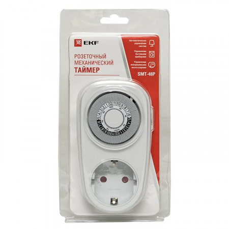 EKF PROxima Розеточный механический таймер SMT-48p 16A суточный