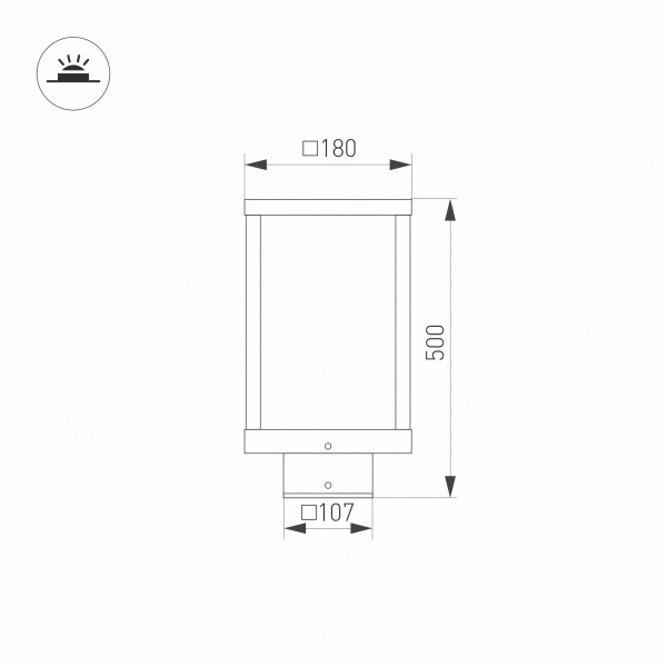 Уличный светодиодный светильник Arlight LGD-Path-Cub-H500B-12W Warm White 021800