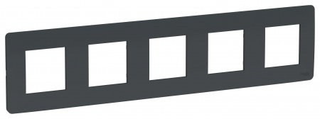 SE Unica Studio Антрацит Рамка 5-ная