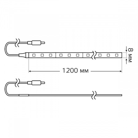 Светодиодная влагозащищенная лента Gauss 4,5W/m 30LED/m 2835SMD теплый белый 1,2M 311011105