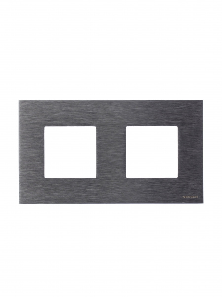 ABB NIE Zenit Сталь Рамка 2-я 2+2 мод