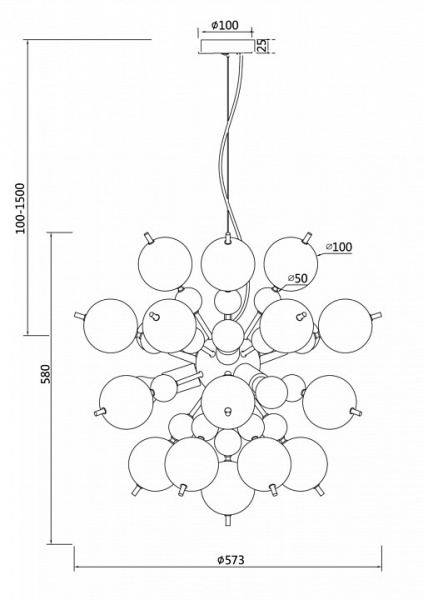 Подвесной светильник MOD133PL-06CH Maytoni Bolla