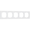 Рамка из поликарбоната на 5 постов Snabb Basic белый W0052001