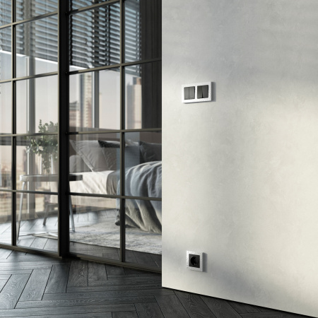 Рамка из поликарбоната на 1 пост Hammer белый W0012401