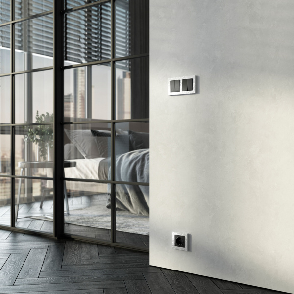 Рамка из поликарбоната на 1 пост Hammer белый W0012401