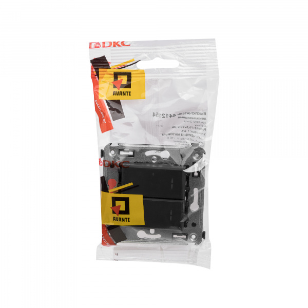 DKC Avanti Черный матовый Кнопка двухклавишная