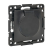 EKF PROxima Стокгольм Черный Розетка с/з, со шторками и крышкой, 16А, IP44