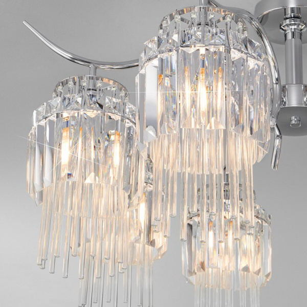 Потолочная люстра с хрусталём 10119/8 хром Eurosvet Sevilia Потолочная люстра с хрусталём 10119/8 хром Eurosvet Sevilia
