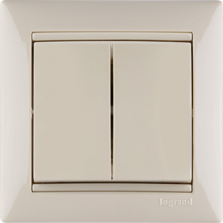 Legrand Valena Крем Выключатель 2-клавишный