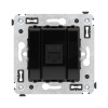 DKC Avanti Компьютерная розетка RJ-45 без шторки в стену, кат.5е одинарная, Черный квадрат