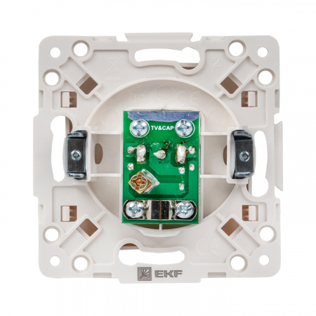 EKF PROxima Стокгольм Белый Розетка TV, 75Ом, 5-862МГц