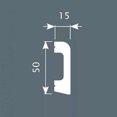 Плинтус PX013, 50х15, 2000мм, Экополимер/14