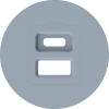 Donel Накладка для розеток USB, матовый серый, серия D16, DO28640