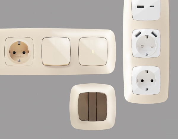 Рамка OMEGA Ecta (Бежевый матовый) 5-ая OF140335