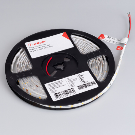 Arlight Лента герметичная RTW-SE-A60-8mm 24V Warm2700 (4.8 W/m, IP65, 2835, 5m) (-)