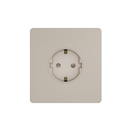 Systeme Electric Systeme Infinity Песчаный берег Розетка с заземлением со шторками, 16А