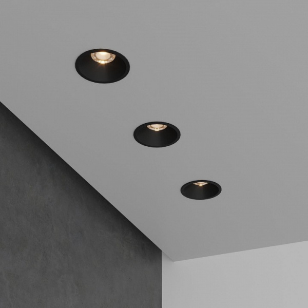 Встраиваемый светодиодный светильник 7W 3000K BK черный 15266/LED Elektrostandard Lin a063926