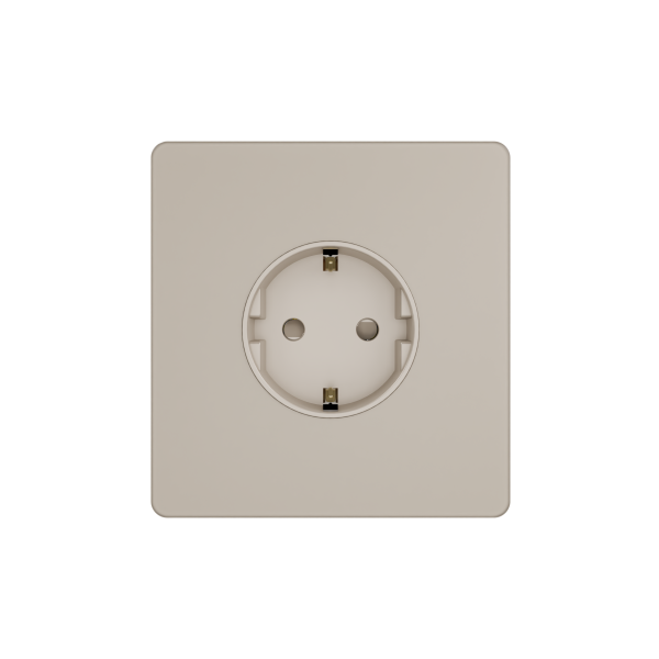 Systeme Electric Systeme Infinity Песчаный берег Розетка с заземлением со шторками, 16А