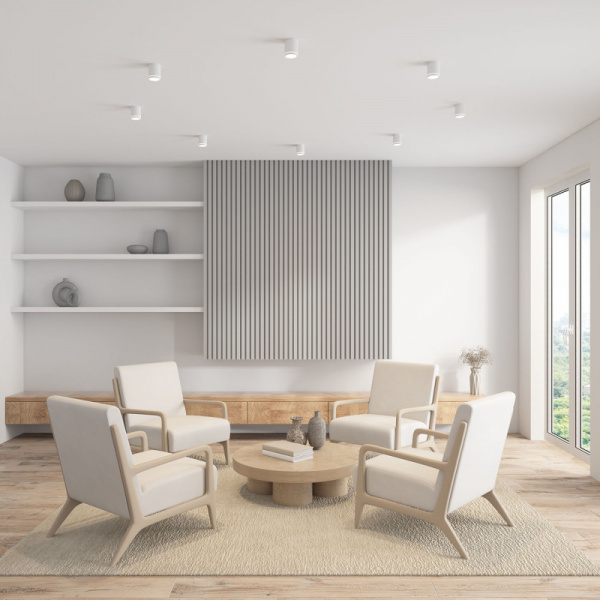 DK4016-WH Светильник накладной IP 20, 5 Вт, LED 3000, белый, алюминий/акрил