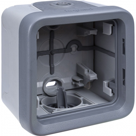 Legrand Plexo Серый Монтажная коробка 1-ая для наружного монтажа IP55