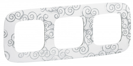 Legrand Valena ALLURE Нарцисс хром Рамка 3-ая