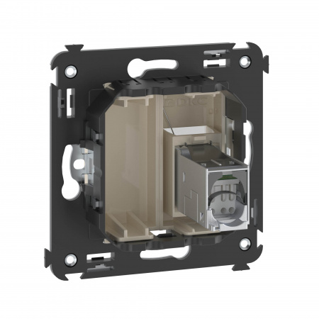 DKC Avanti Ванильная дымка Компьютерная розетка RJ-45 одинарная  категория  5e экранированная