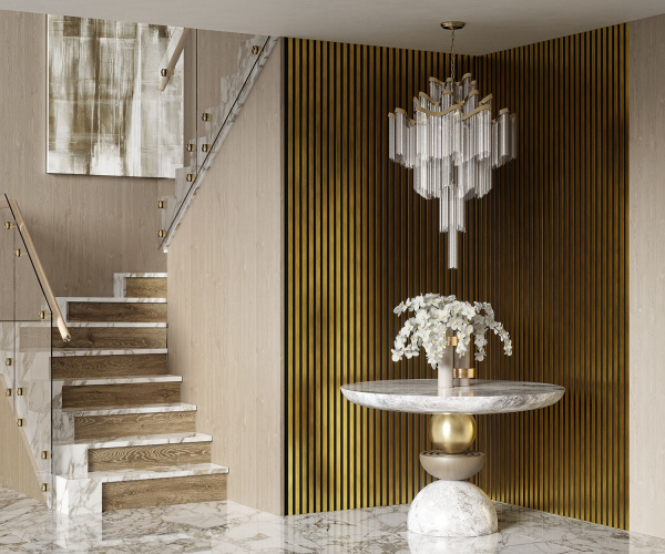 Рейка RX010-053, 30х10, 3000мм, Золото матовое/30