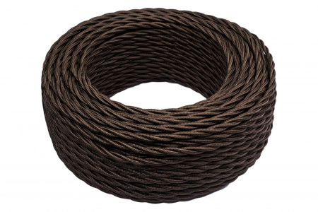 BIRONI Коричневый глянец Витой провод 3*2,5 50м