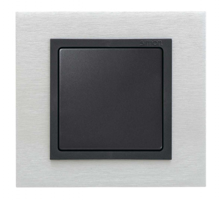 Simon 82 Nature Сталь матовая/Графит/Металл Рамка 1-ая