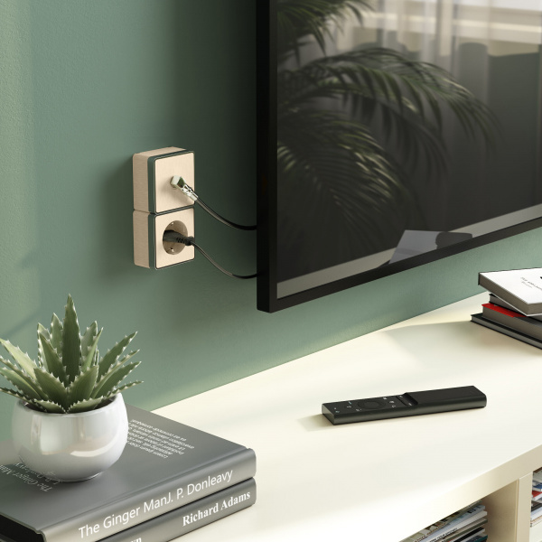 ТВ-розетка оконечная Gallant шампань рифленый W5083010