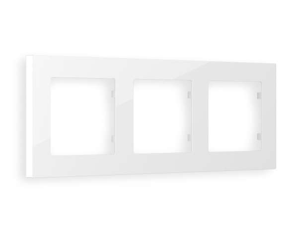 Рамка ALFA Techno (Белый глянец) 3-ая AF220103