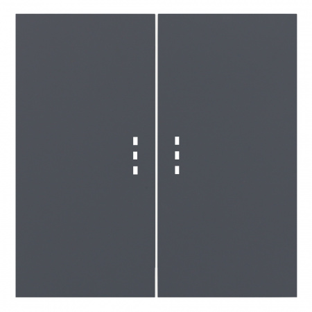 Клавиши для двухклавишного перекрестного выключателя с подсветкой, базальт (35615 BT)