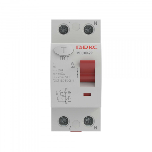 DKC YON pro Устройство защитного отключения УЗО ВДТ MAX MDL100, 2P, 10mA, 16A, тип АС