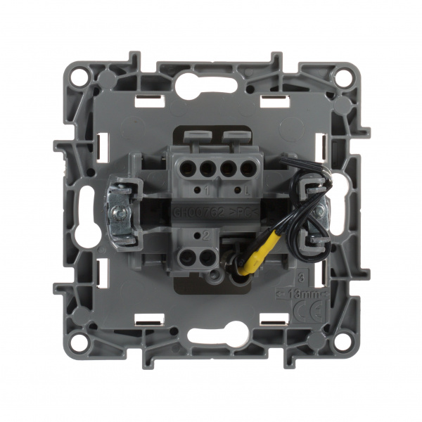 Legrand Etika Слоновая кость Выключатель 1-клавишный с подсветкой, 10А, Винтовые клеммы