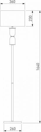 Напольный светильник 01154/1 латунь Eurosvet Caprera