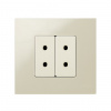Simon 27 Мех Слоновая кость Розетка без заземления 2P, узкая, 16А 250В, S27