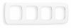 Рамка OMEGA Ecta (Белый матовый) 4-ая OF140124