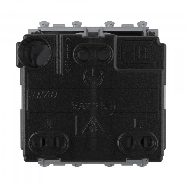 DKC Avanti Закаленная сталь Розетка 2P+E со шторками 2 модуля