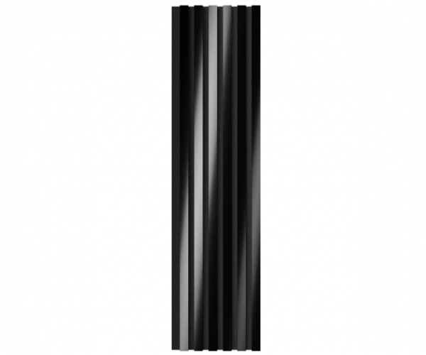 Комплект акуст.панелей, черный войлок, 1200х300х19мм, рейки ЭКОПОЛИМЕР, черное зеркало/2шт