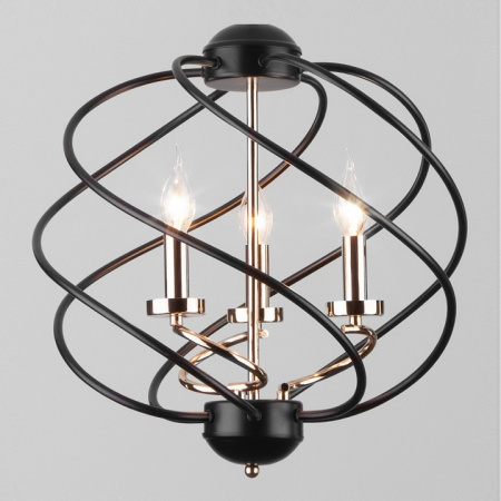 Подвесная люстра в стиле лофт 60105/3 черный Eurosvet Sorrel