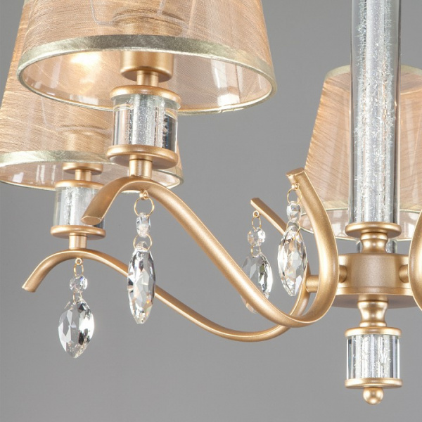 Классическая люстра 60103/5 перламутровое золото Eurosvet Alcamo Классическая люстра 60103/5 перламутровое золото Eurosvet Alcamo